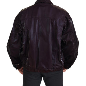 Dolce &amp; Gabbana Elegant Bordeaux Collared Jacket