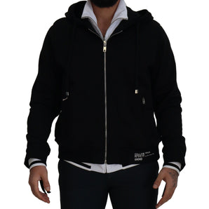 Dolce &amp; Gabbana Elegant Black Bomber Jacket with Hood