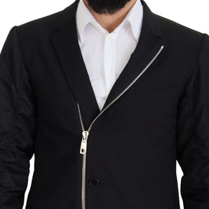 Dolce &amp; Gabbana Elegant Black Virgin Wool Jacket