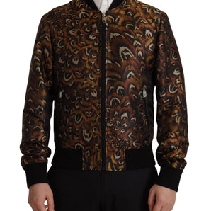 Dolce &amp; Gabbana Elegant Brown Blouson Jacket