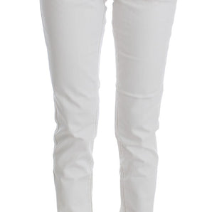 Cavalli Chic White Slim Fit Denim