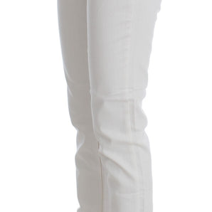 Cavalli Chic White Slim Fit Denim