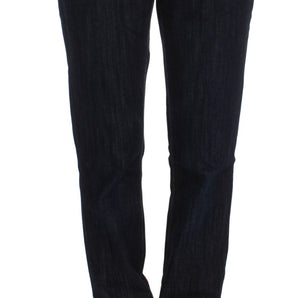 Cavalli Chic Blue Straight Fit Designer Jeans