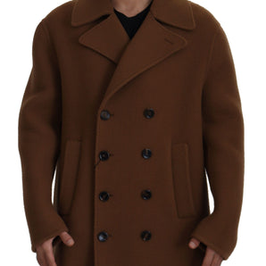 Dolce &amp; Gabbana Elegant Double Breasted Brown Jacket