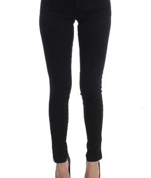 Costume National Black Cotton Slim Fit Denim Jeans Costume National 