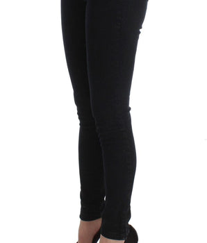 Costume National Black Cotton Slim Fit Denim Jeans Costume National 