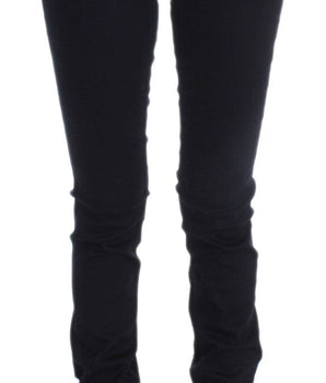 Costume National Blue Cotton Blend Slim Fit Jeans Costume National 