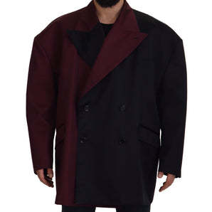 Dolce &amp; Gabbana Elegant Bordeaux Double-Breasted Jacket