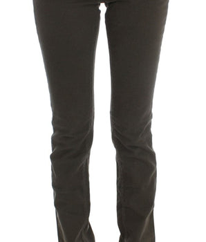 Costume National Green Cotton Blend Slim Fit Jeans Costume National 