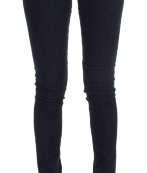 Costume National Blue Cotton Blend Slim Fit Jeans Costume National 