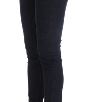 Costume National Blue Cotton Blend Slim Fit Jeans Costume National 