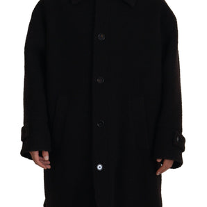 Dolce &amp; Gabbana Elegant Black Alpaca Wool Blend Jacket