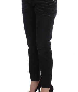 Costume National Black Cotton Slouchy Slims Fit Jeans Costume National 