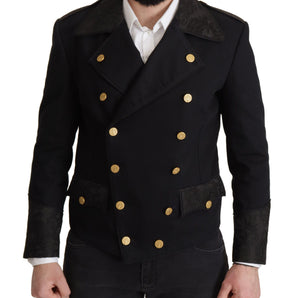 Dolce & Gabbana Elegant Black Double Breasted Jacket