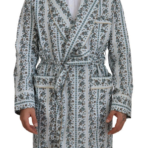 Dolce &amp; Gabbana Elegant Floral Cotton Jacket Robe