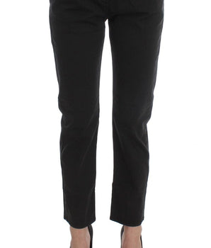 Costume National Black Cotton Capri Cropped Denim Jeans Costume National 