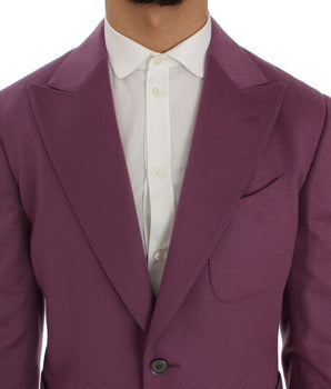 Dolce & Gabbana Elegant Purple Cashmere-Silk Blend Blazer Dolce & Gabbana 