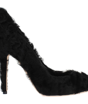 Dolce &amp; Gabbana Elegant Pumps in Luxe Xiangao Fur Leather