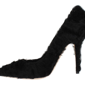 Dolce & Gabbana Elegant Pumps in Luxe Xiangao Fur Leather Dolce & Gabbana 