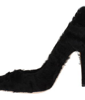 Dolce &amp; Gabbana Elegant Pumps in Luxe Xiangao Fur Leather