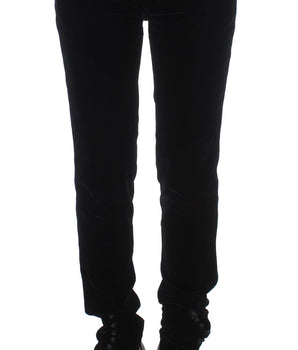 Ermanno Scervino Elegantes pantalones negros de corte slim