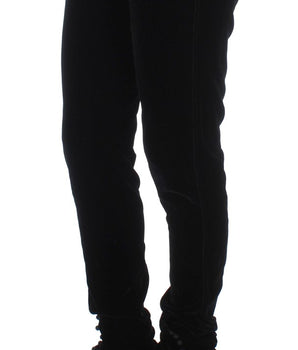 Ermanno Scervino Elegantes pantalones negros de corte slim