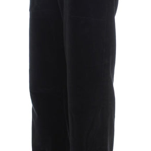 Ermanno Scervino Chic Black Straight Fit Cotton Jeans