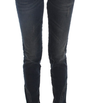 Ermanno Scervino Blue Cotton Blend Slim Fit Jeans