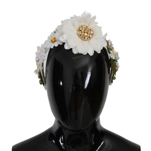 Dolce &amp; Gabbana Sunflower Crystal Luxury Headband