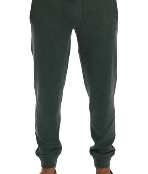 Dolce & Gabbana Elegant Green Cashmere Sport Pants Dolce & Gabbana 