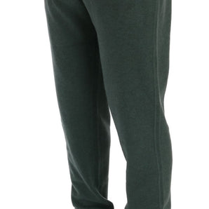 Dolce &amp; Gabbana Elegant Green Cashmere Sport Pants