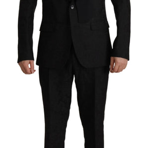 Dolce &amp; Gabbana Elegant Black Two-Piece Martini Suit