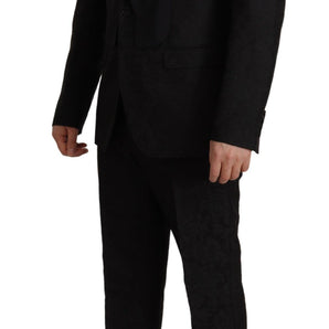 Dolce &amp; Gabbana Elegant Black Two-Piece Martini Suit