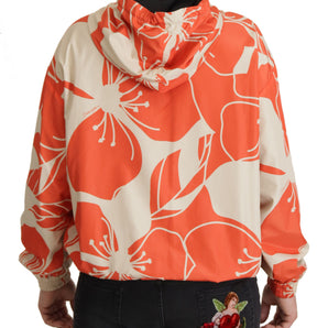 Dolce &amp; Gabbana Elegant Floral Zip Hooded Sweater