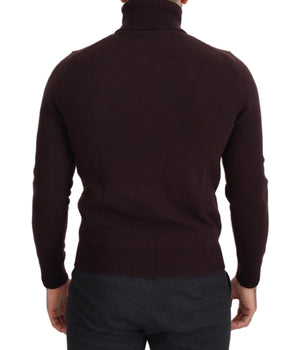 Dolce & Gabbana Brown Wool Turtle Neck Pullover Sweater