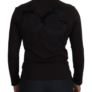 Dolce &amp; Gabbana Elegant Brown Crewneck Cotton Sweater