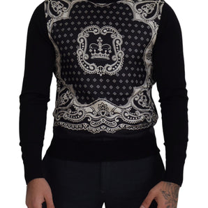 Dolce &amp; Gabbana Elegant Wool Silk Blend Crewneck Sweater