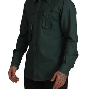 Dolce &amp; Gabbana Camisa informal de corte slim Emerald Elegance