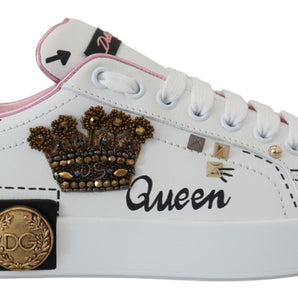 Dolce &amp; Gabbana Zapatillas Queen Crown Chic De Piel