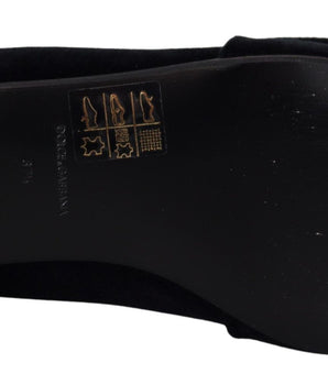Dolce &amp; Gabbana Chic Velvet Crystal-Embellished Loafers