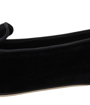 Dolce &amp; Gabbana Elegant Black Silk-Blend Loafers
