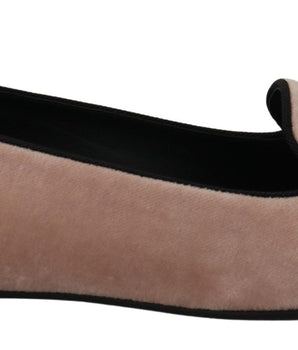 Dolce &amp; Gabbana Elegantes mocasines Devotion de terciopelo rosa