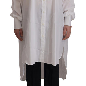 Dolce &amp; Gabbana Elegant White Cotton Buttoned Shirt