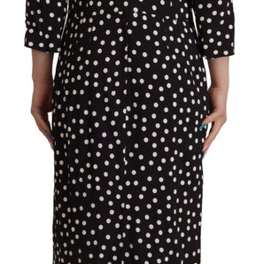 Dolce & Gabbana Polka Dot Sheath Midi Elegance