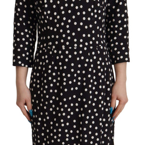 Dolce &amp; Gabbana Polka Dot Sheath Midi Elegance