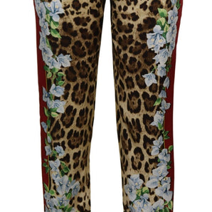 Dolce &amp; Gabbana Elegant Multicolor High Waist Silk Pants