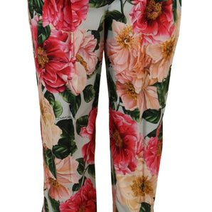 Dolce & Gabbana Exquisite Silk High Waist Pants