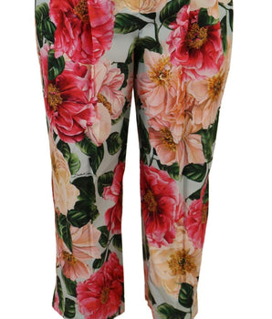 Dolce &amp; Gabbana Exquisitos pantalones de cintura alta de seda