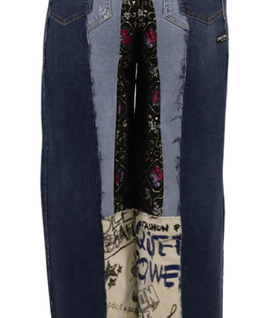 Dolce &amp; Gabbana Vaqueros anchos multicolores de cintura alta