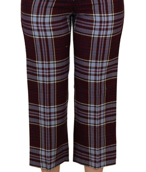 Dolce &amp; Gabbana Pantalones elegantes de mezcla de lana con talle alto